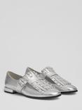 L.K.Bennett Zig Leather Flat Fringed Loafer