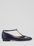 L.K.Bennett Minna Leather Mary Jane Ballerina Pumps, Navy