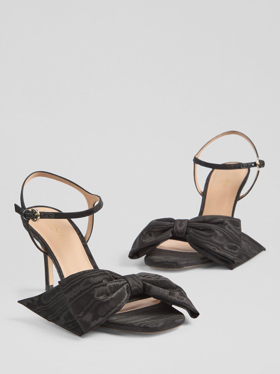 Product image 3 of 3, which shows L.K.Bennett Roline Stiletto Heel Open Toe Sandals, Black, 2