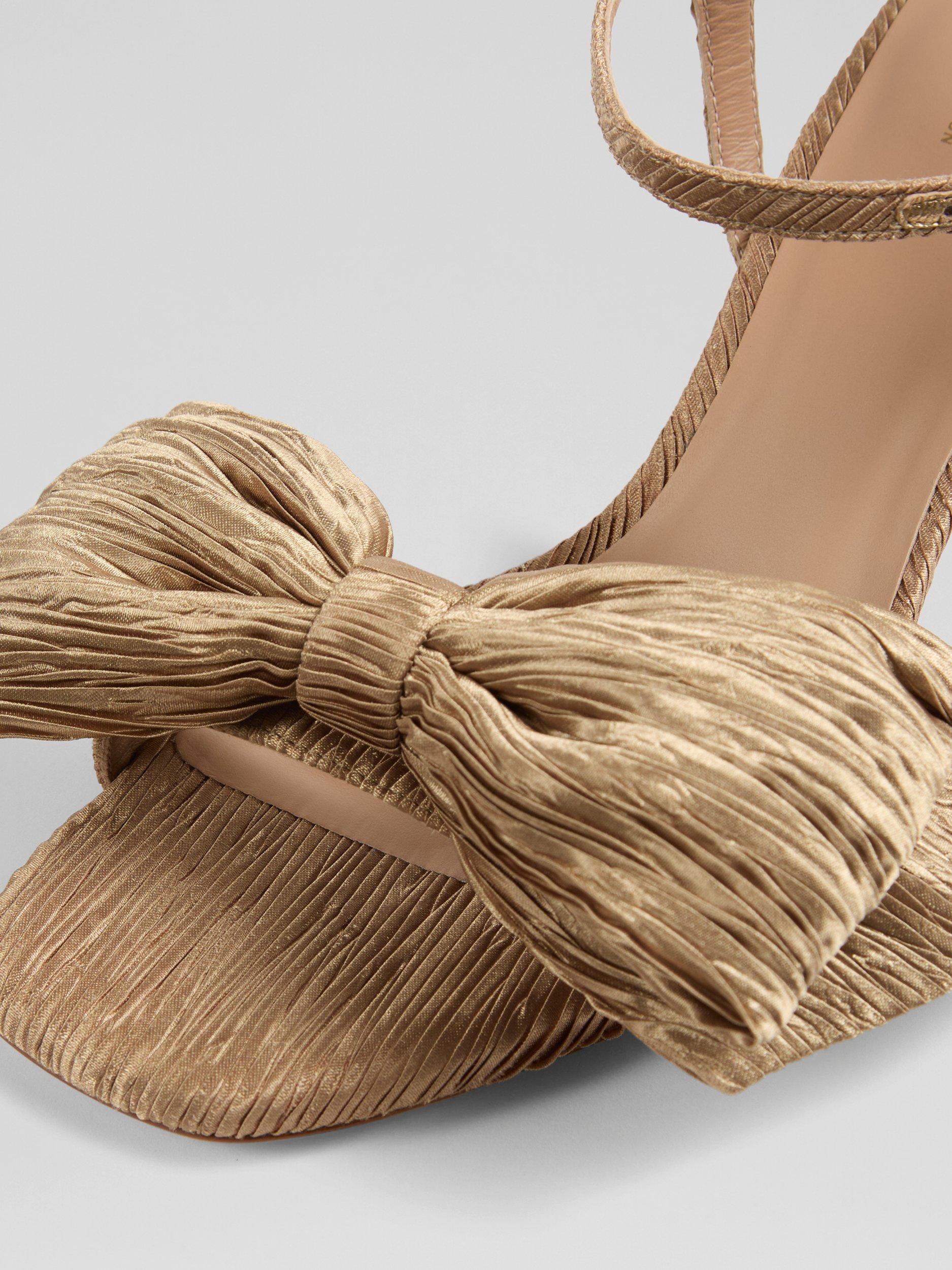 Product image 2 of 2, which shows L.K.Bennett Roline Stiletto Heel Open Toe Sandals, Gold, 2