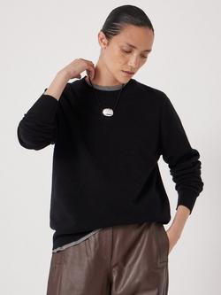 HUSH Ivy Fine Merino Wool Jumper, Black