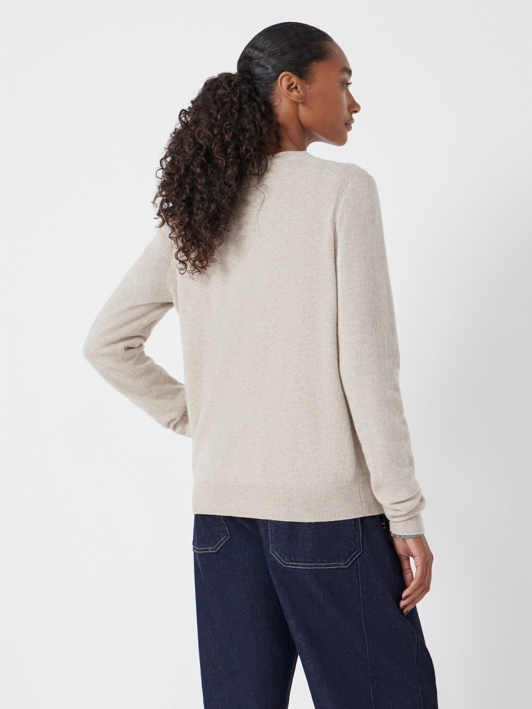 Product image 3 of 3, which shows HUSH Ivy Wool Crew Neck Jumper, Oatmeal, XS-S