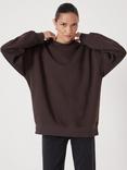 HUSH Quinn Oversized Sweatshirt, Dark Brown