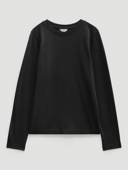 HUSH Slim Fit Long Sleeve Top, Black