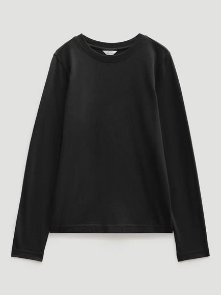 HUSH Slim Fit Long Sleeve Top, Black