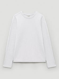 HUSH Slim Fit Long Sleeve Top, White