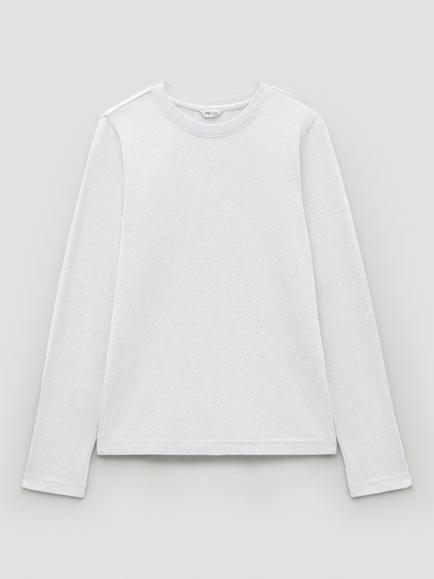 HUSH Slim Fit Long Sleeve Top, White
