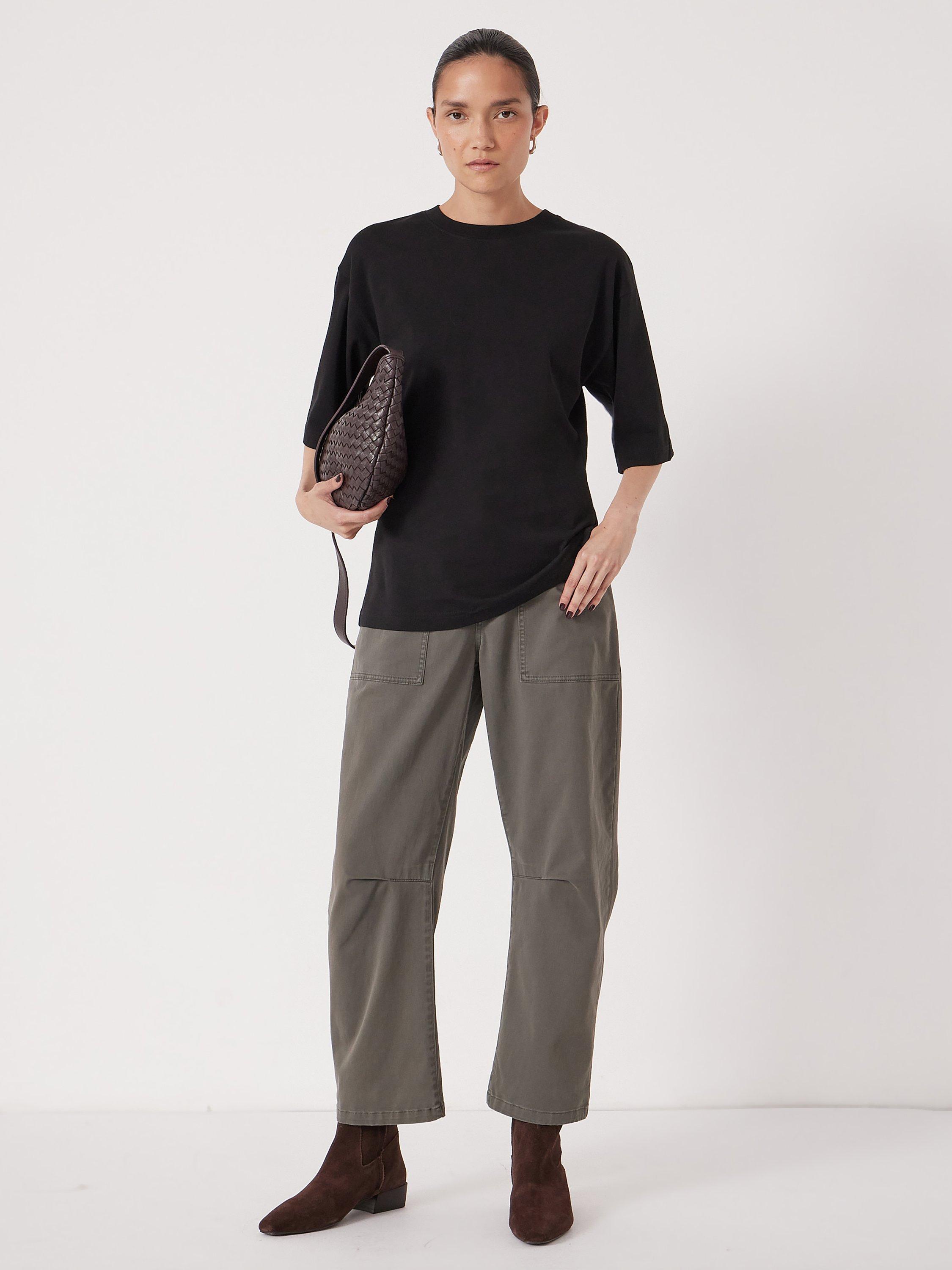 Product image 1 of 5, which shows HUSH Zip Back T-Shirt, Black, XXS