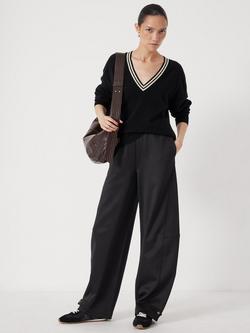 HUSH Cotton Barrel Leg Joggers - view 2, Black