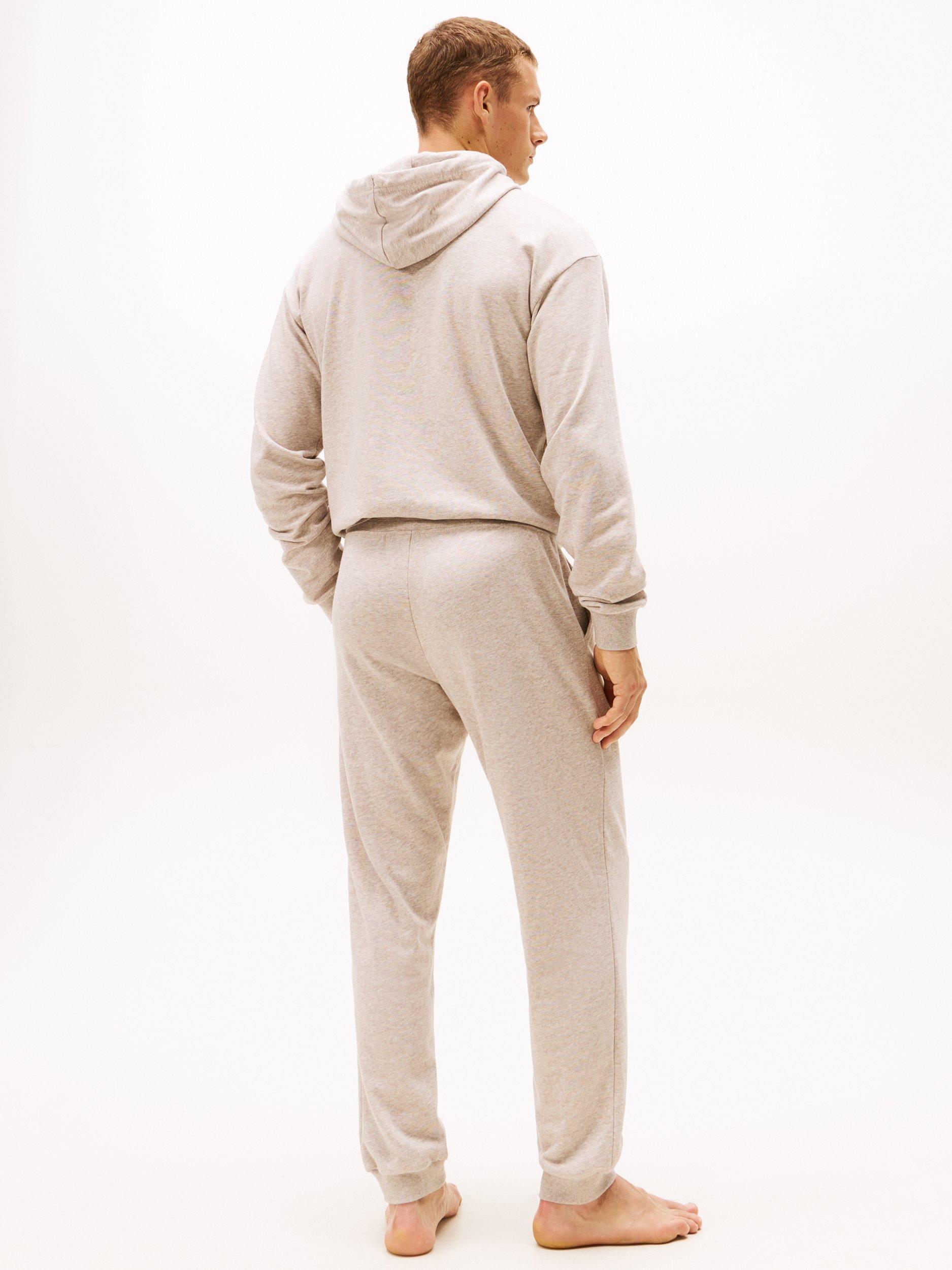 Product image 5 of 5, which shows Tommy Hilfiger Logo Lounge Joggers, Heathered Pebble, S