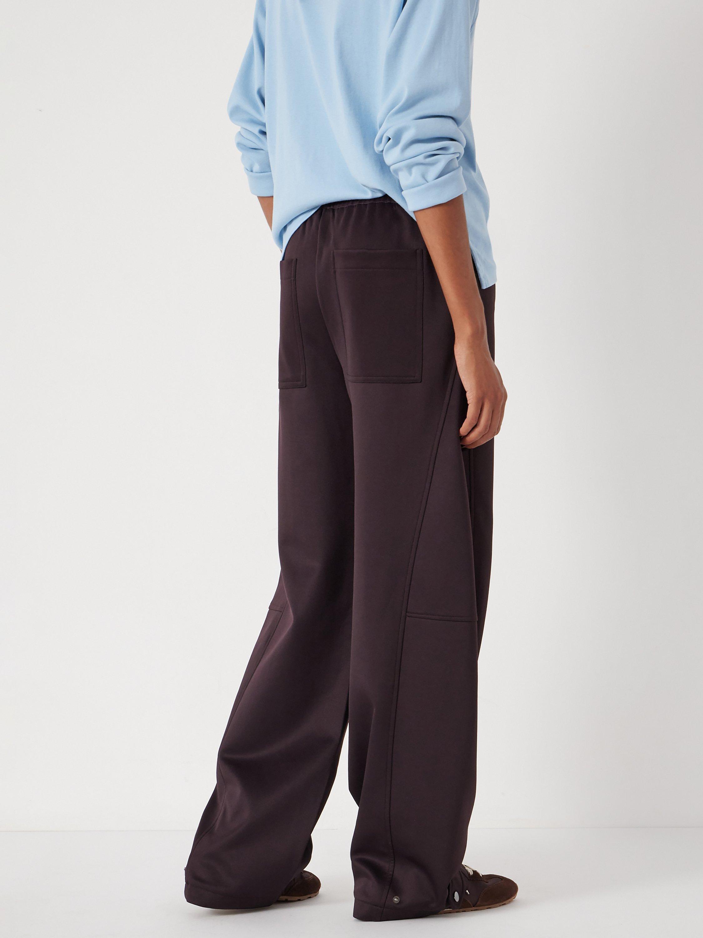 Product image 5 of 6, which shows HUSH Cotton Barrel Leg Joggers, Burgundy, XXS Sht