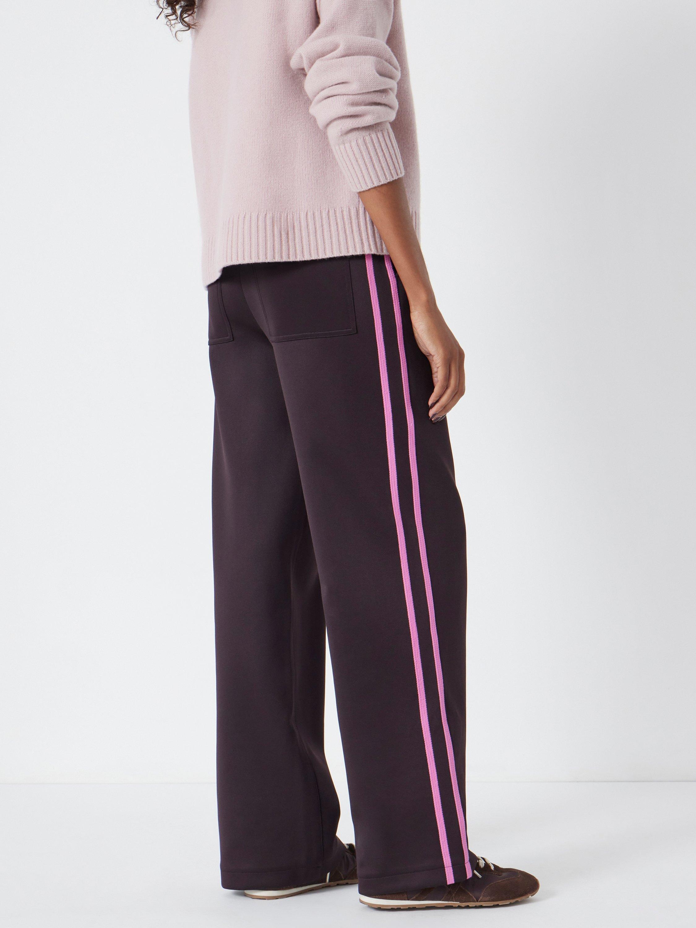 Product image 4 of 11, which shows HUSH Harrison Side Stripe Joggers, Plum Purple, S Reg