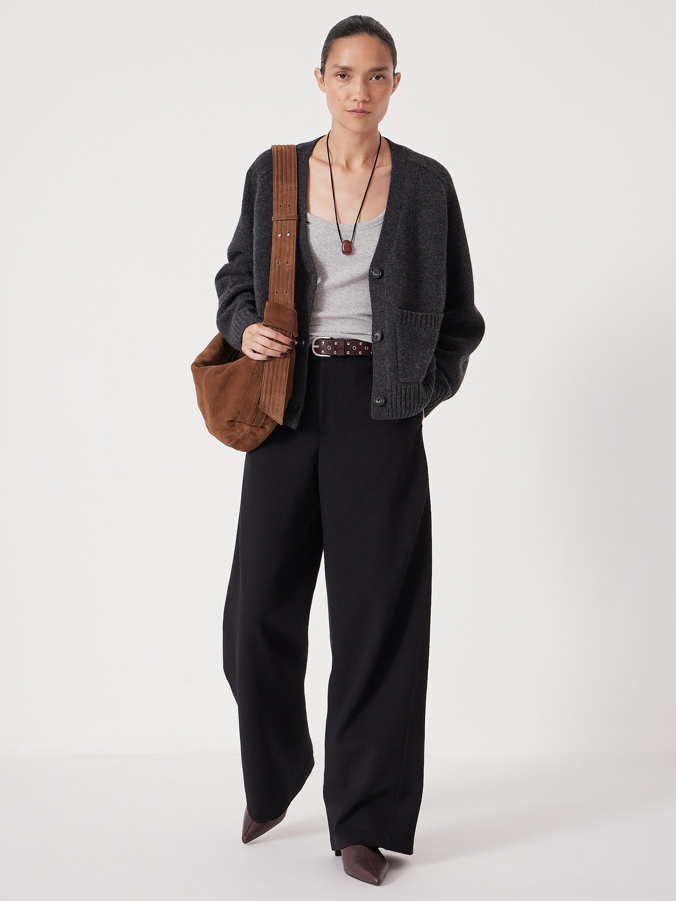 Product image 2 of 6, which shows HUSH Ponte Tailored Trousers, Black, L Reg