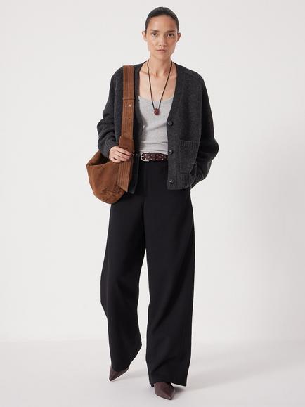 HUSH Ponte Tailored Trousers, Black - view 2, Black