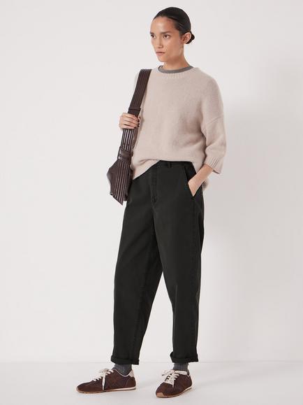 HUSH Tapered Leg Chinos - view 2, Washed Black
