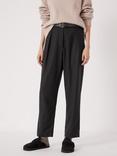 HUSH Tapered Leg Mid Rise Wool Blend Trousers