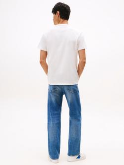 Tommy Hilfiger Logo Embroidery Cotton T-Shirt - view 2, Ecru