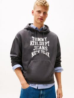 Tommy Jeans Cotton Logo Hoodie, Washed Black, Washed Black