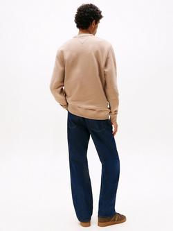 Tommy Jeans Tonal Tommy Badge Crew Neck Sweatshirt - view 2, Coastal Taupe Tonal