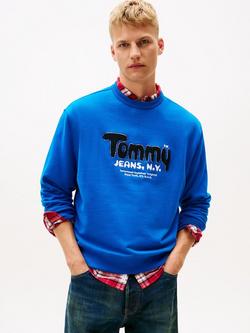 Tommy Jeans Relaxed Fit Logo Sweatshirt, Vibrant Indigo, Vibrant Indigo