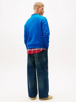 Tommy Jeans Relaxed Fit Logo Sweatshirt, Vibrant Indigo - view 2, Vibrant Indigo