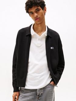 Tommy Jeans Logo Zip Sweatshirt, Black, Black
