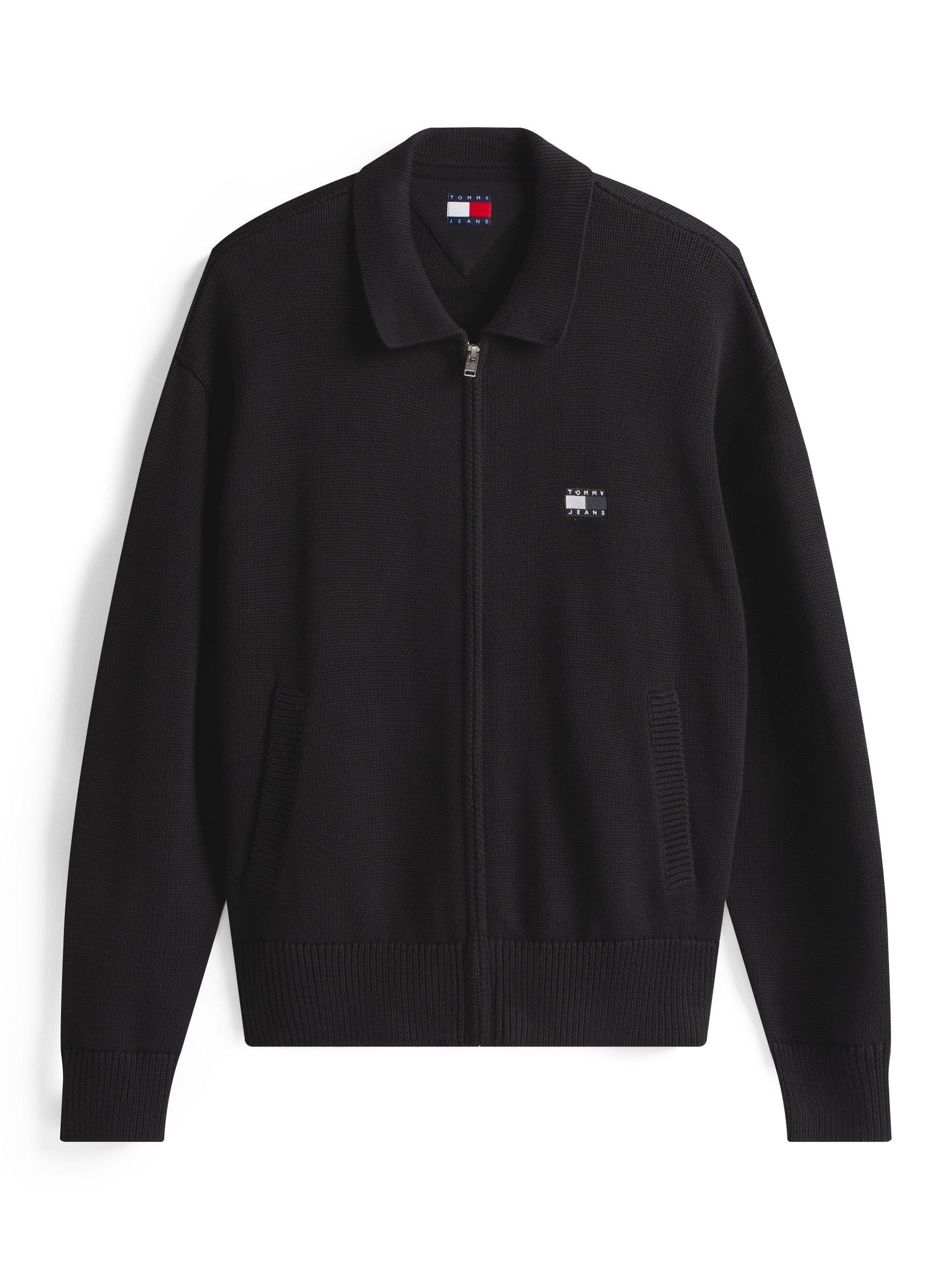 Product image 5 of 5, which shows Tommy Jeans Logo Zip Sweatshirt, Black, M