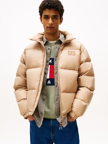 Tommy Jeans Water Repellent Ripstop Alaska Puffer Jacket, Coastal Taupe