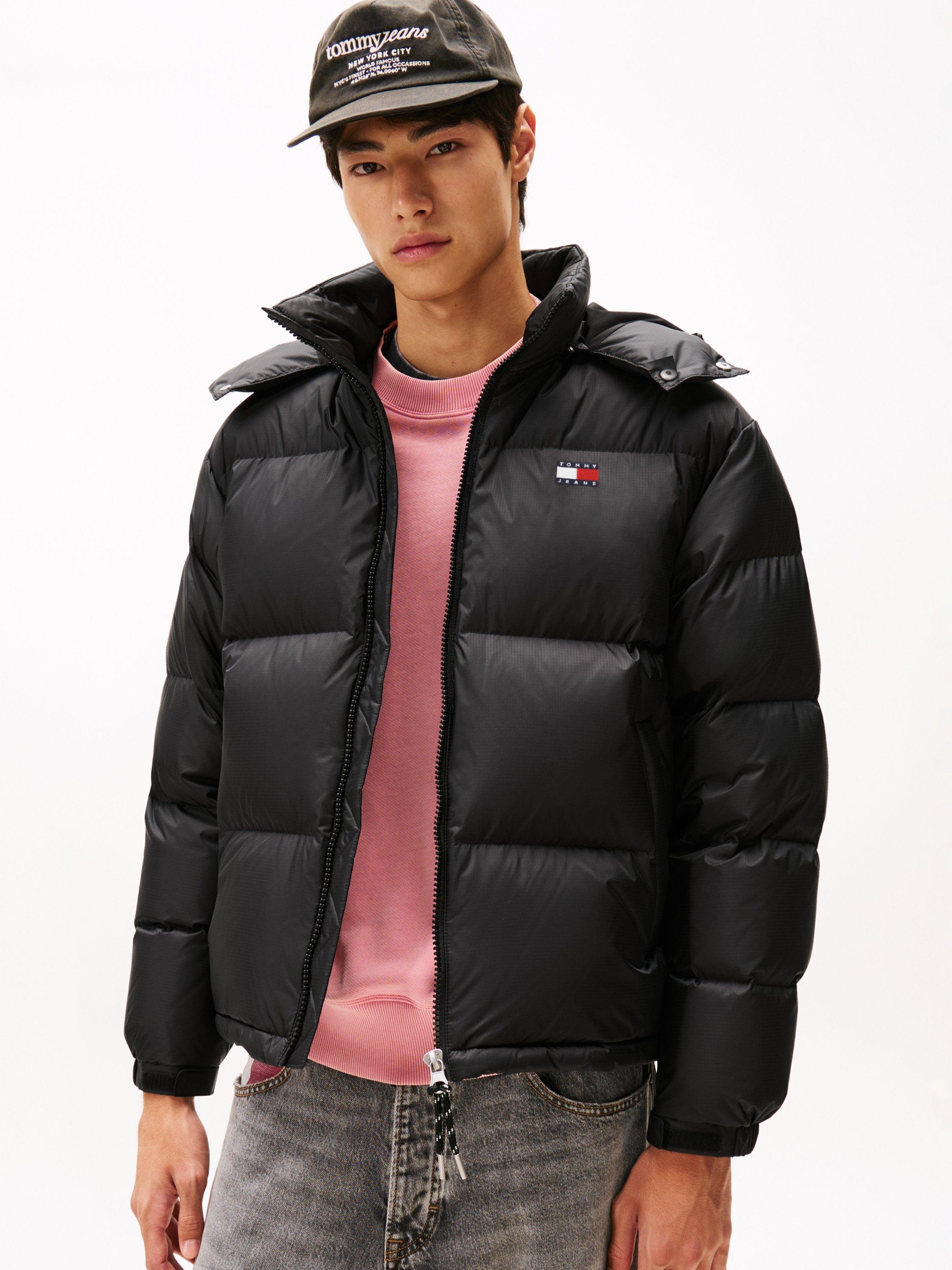 Tommy Jeans Water Repellent Ripstop Alaska Puffer Jacket, Black