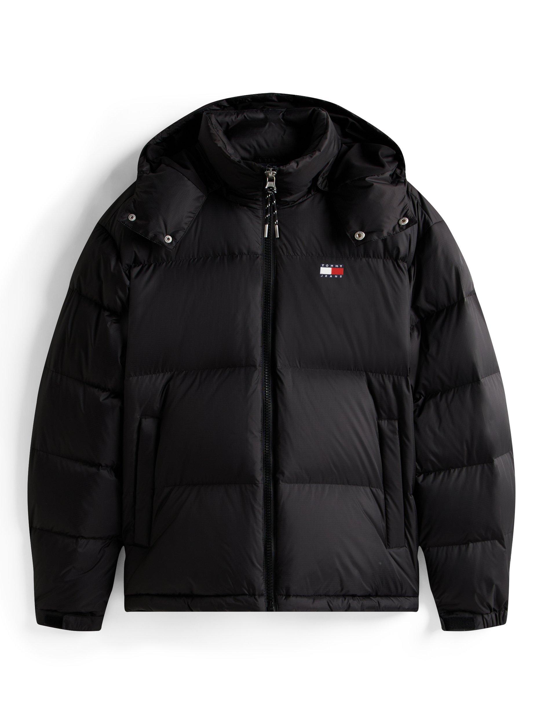 Tommy Jeans Water Repellent Ripstop Alaska Puffer Jacket, Black
