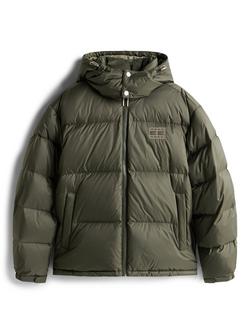 Tommy Jeans Water Repellent Ripstop Alaska Puffer Jacket - view 2, Pewter Green