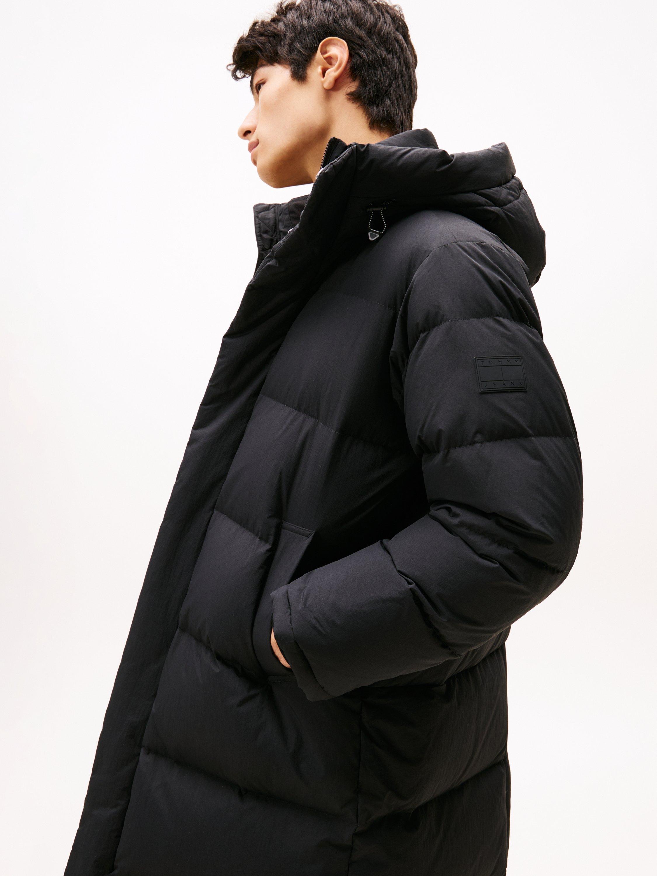 Product image 2 of 5, which shows Tommy Hilfiger Tommy Jeans Hooded Puffer Jacket, Black, L