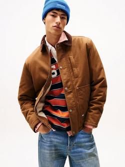 Tommy Jeans Cotton Chore Jacket, Pecan Nut, Pecan Nut