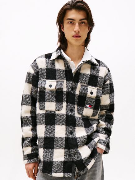 Tommy Hilfiger Tommy Jeans Check Oversized Overshirt, Black/Multi