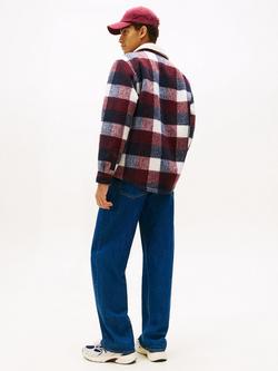 Tommy Hilfiger Tommy Jeans Check Teddy Collar Overshirt - view 2, Dark Navy/Buffalo