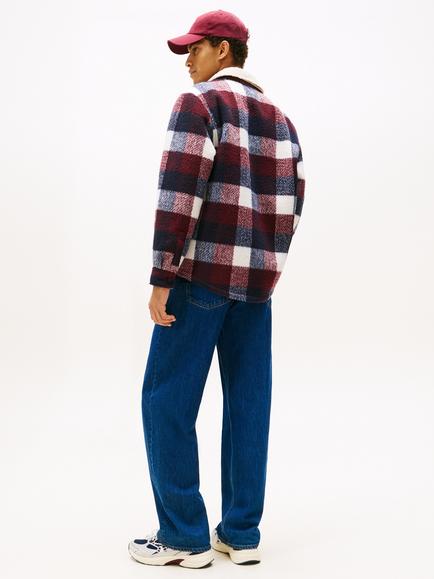 Tommy Hilfiger Tommy Jeans Check Teddy Collar Overshirt - view 2, Dark Navy/Buffalo