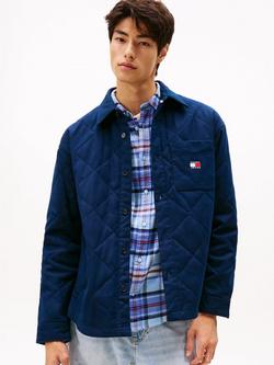Tommy Hilfiger Tommy Jeans Cotton Check Overshirt, Dark Night Navy