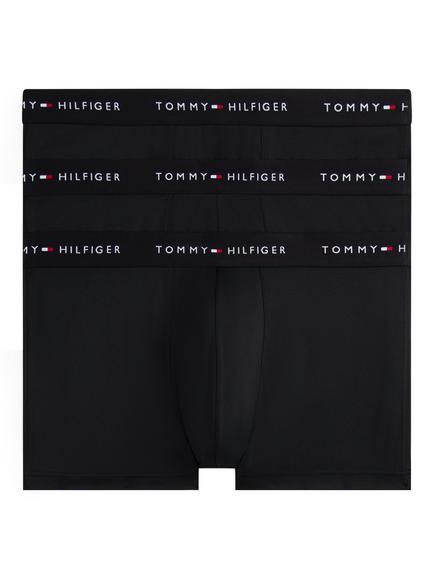 Tommy Hilfiger Logo Waistband Trunks, Pack of 3, Black, Black