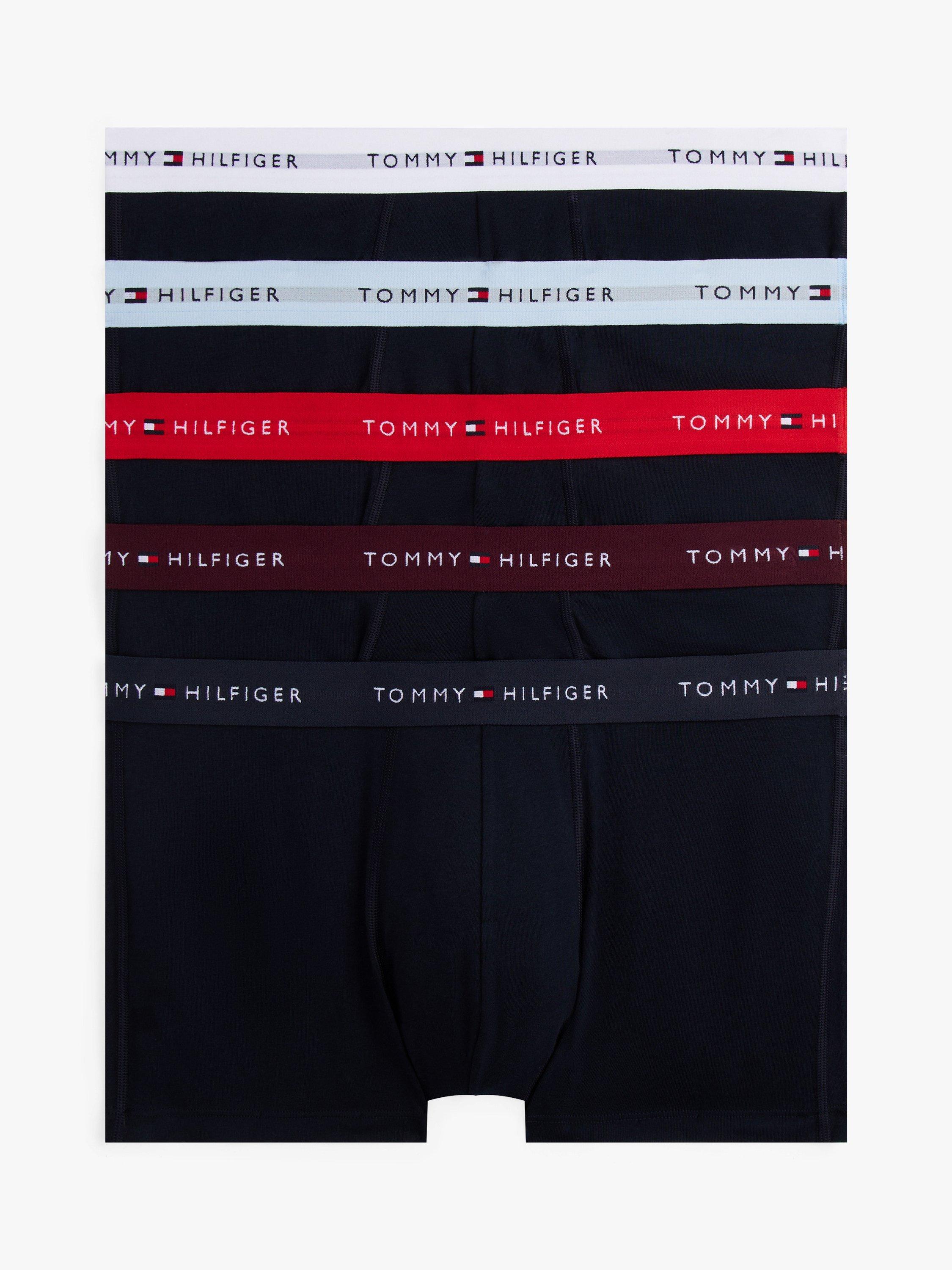 Tommy Hilfiger Signature Repeat Logo Waistband Trunks, Black/Multi