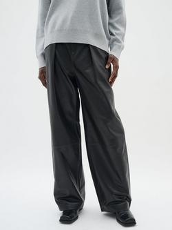 InWear Brodia Pure Leather Trousers, Black, Black