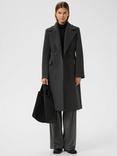 InWear Thora Double Breasted Wool Blend Coat, Dark Grey Melange