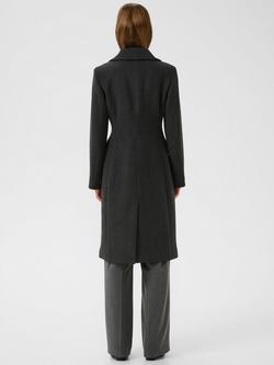 InWear Thora Double Breasted Wool Blend Coat, Dark Grey Melange - view 2, Dark Grey Melange