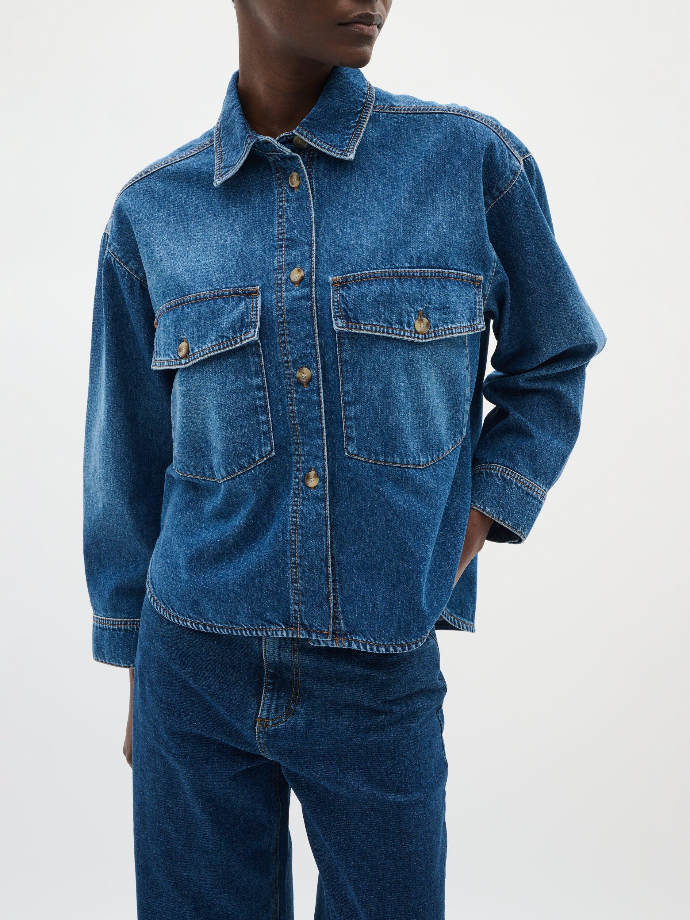 Product image 1 of 5, which shows InWear Naava Denim Shirt, Medium Vintage, 8