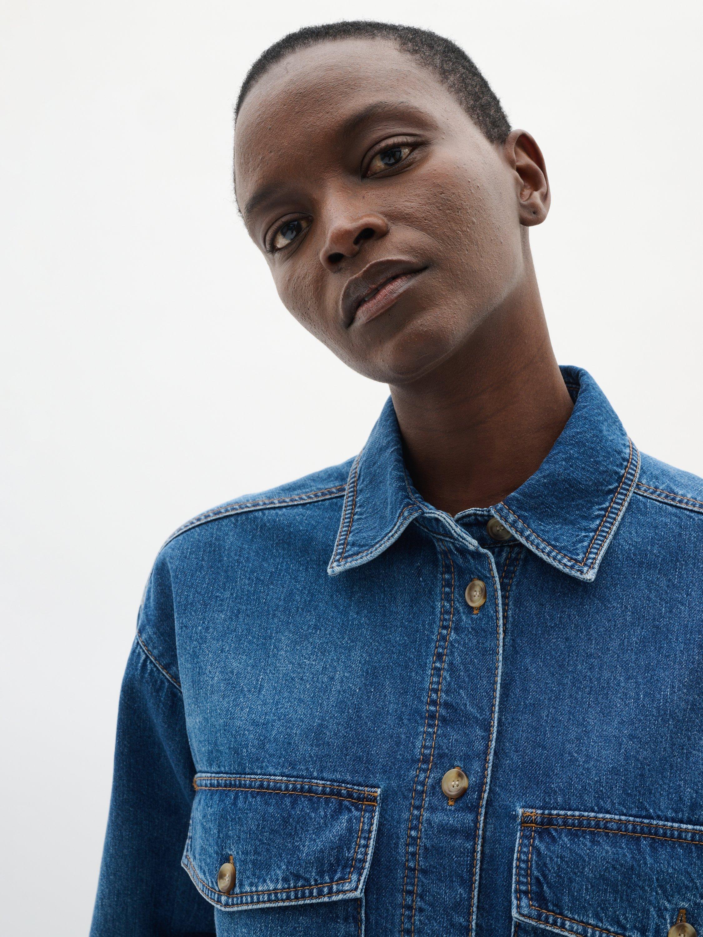 Product image 3 of 5, which shows InWear Naava Denim Shirt, Medium Vintage, 8