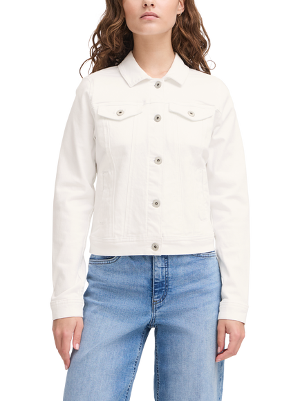 ICHI Billy Denim Jacket, White