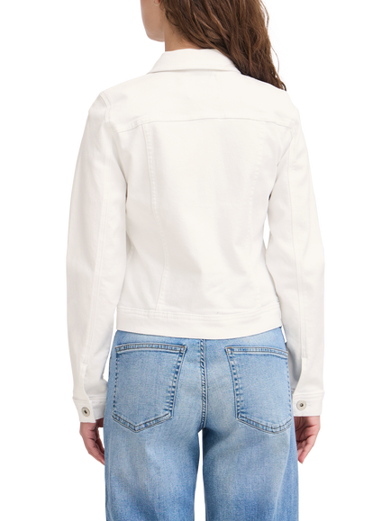 ICHI Billy Denim Jacket - view 2, White