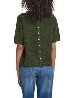 ICHI Kamara Short Sleeve Jumper - view 2, Rifle Green