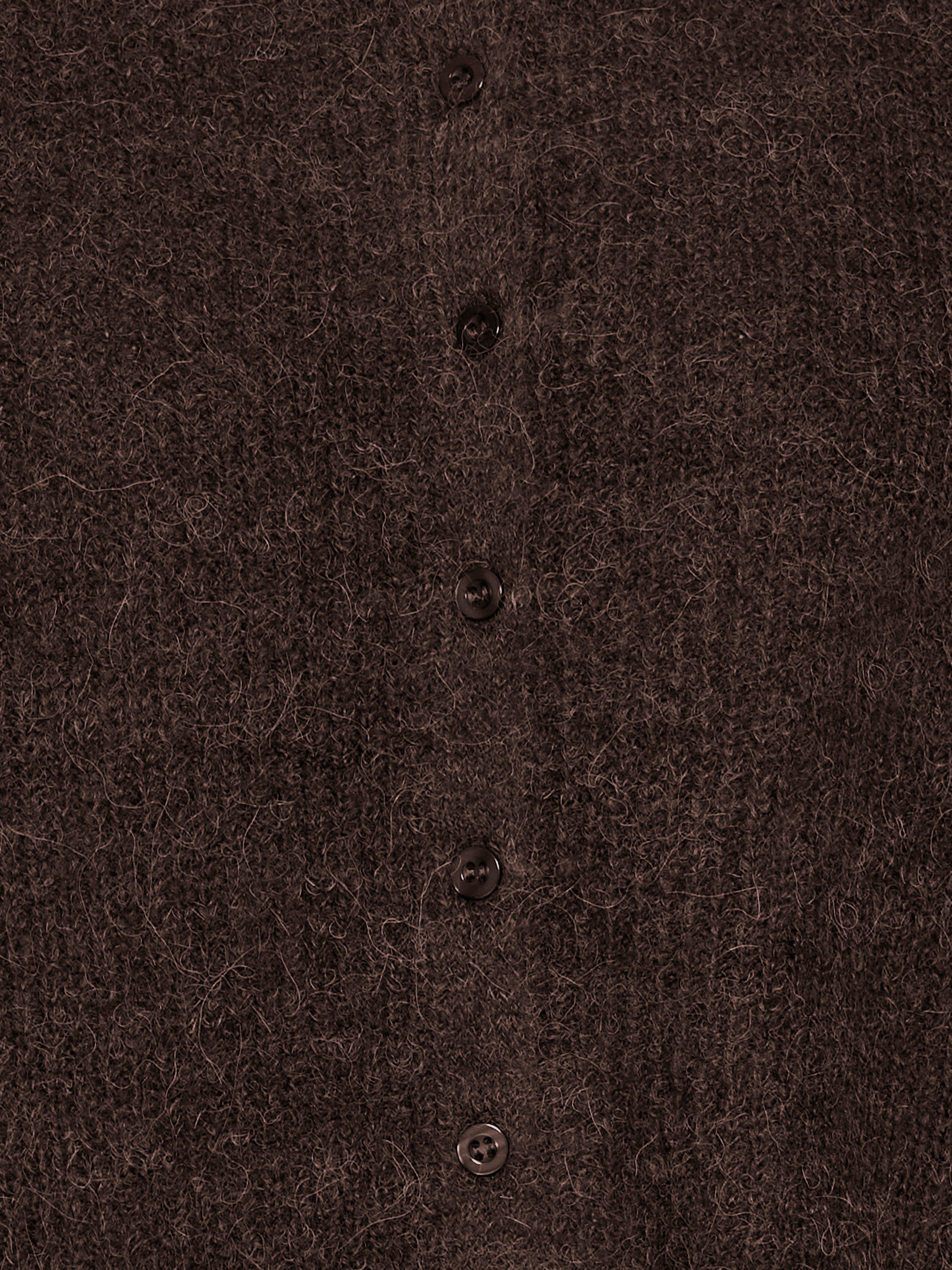 Product image 7 of 7, which shows ICHI Kamara Fine Knit Cardigan, Chocolate Torte, XS