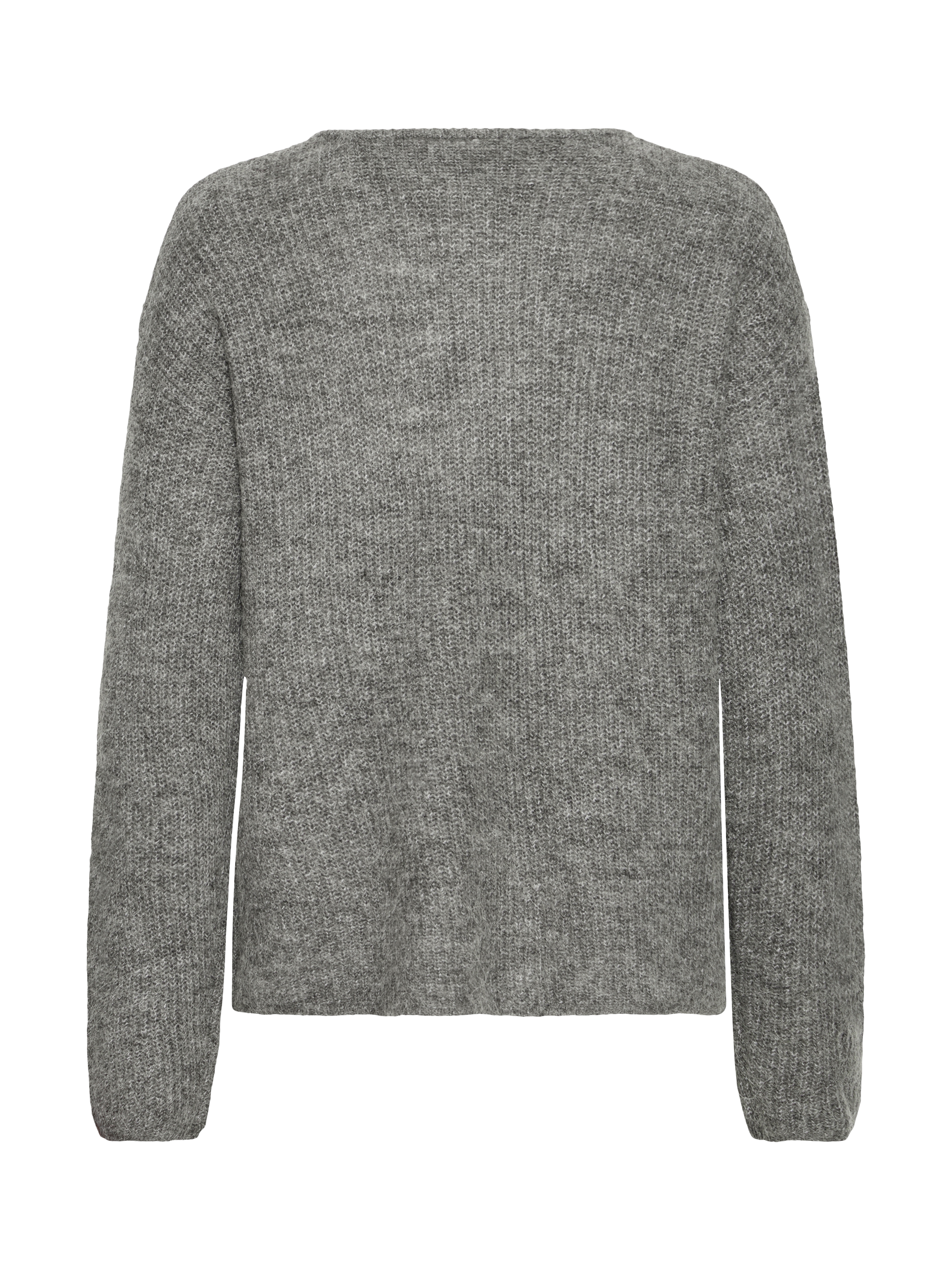Product image 6 of 7, which shows ICHI Kamara Fine Knit Cardigan, Dark Grey Melange, XS