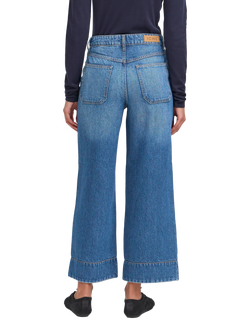 ICHI Pamala Patch Pocket Wide Leg Jeans, Dark Blue - view 2, Dark Blue